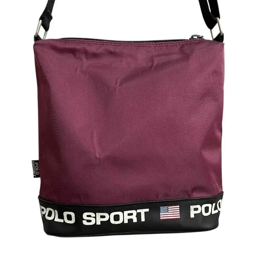Polo Sport Nylon Crossbody Bag‎ Purple Streetwear Y2K Sporty Gorpcore